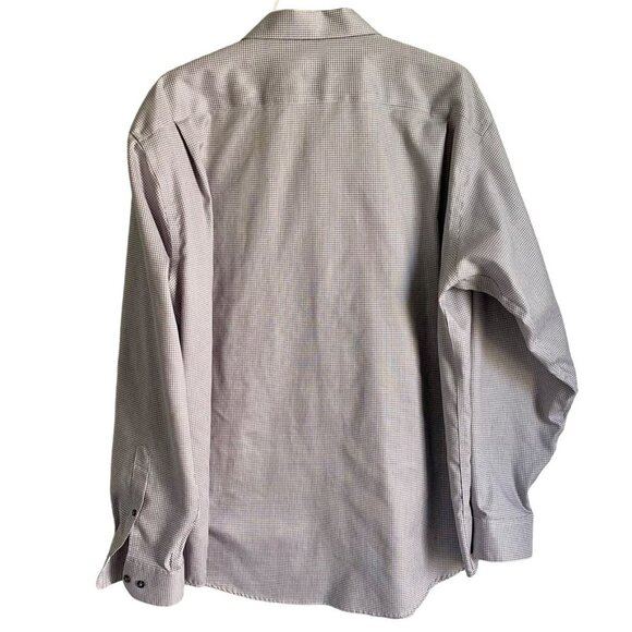 Pronto Uomo Non Iron Button Down Long Sleeve Men's Shirt Grey Cotton Size 2XLT - Picture 6 of 9